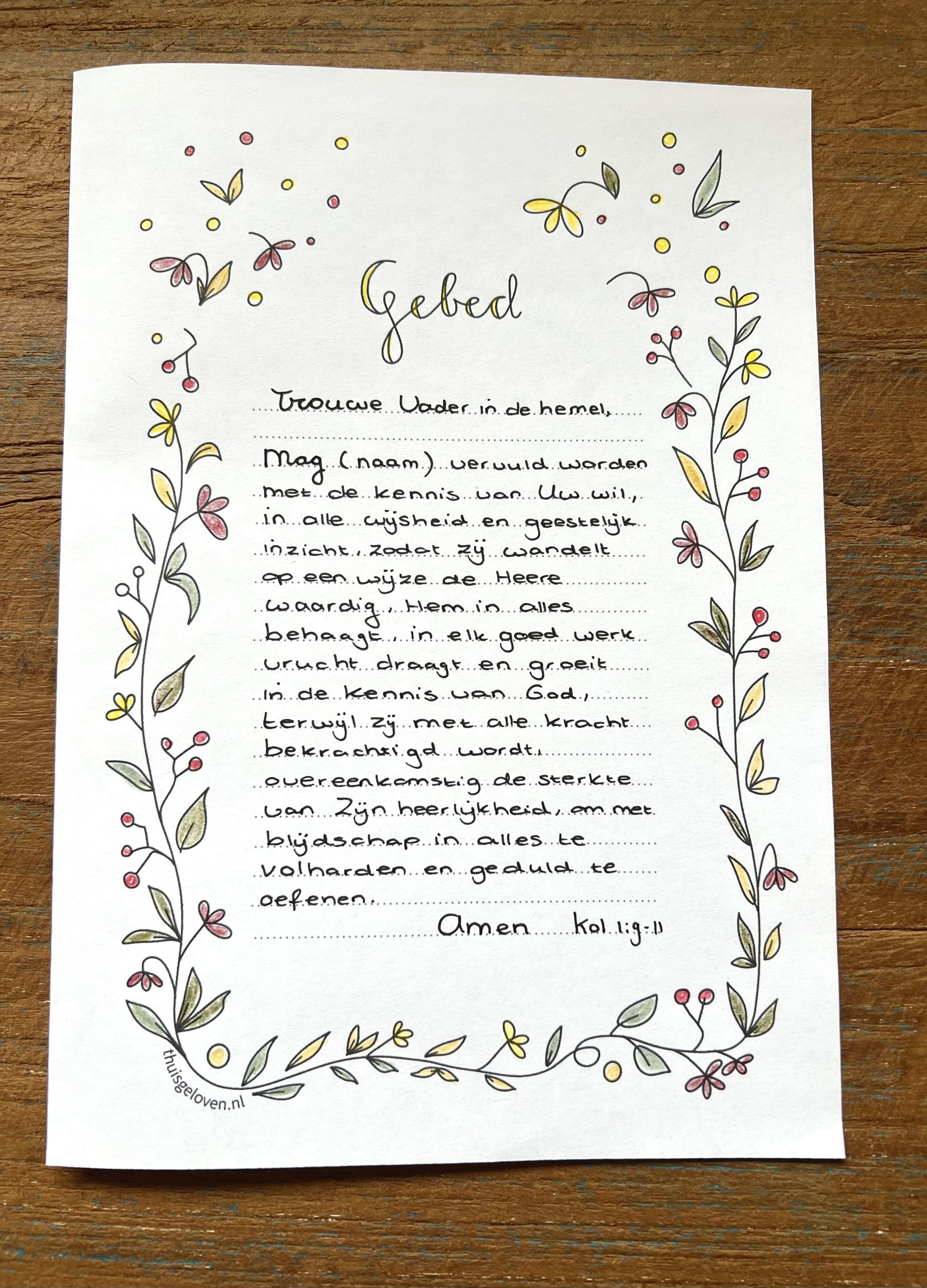 Werkblad - Bijbels bidden - Afbeelding 4