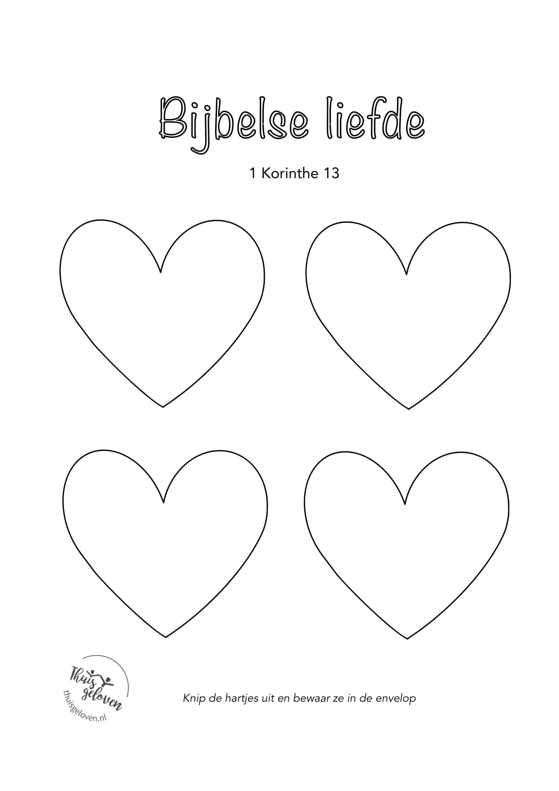 Werkblad - De liefde - 1 Korinthe 13 - Afbeelding 4